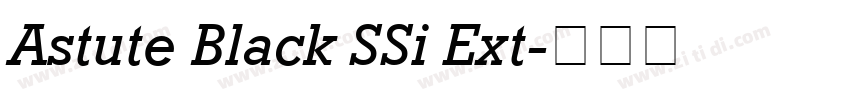 Astute Black SSi Ext字体转换